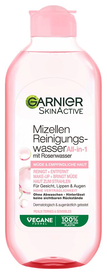 Garnier SkinActive Mizellen-Reinigungswasser All-in-1 mit Rosenwasser 400ml
