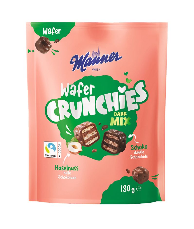 Manner Wafer Crunchies Dark Mix 130 G