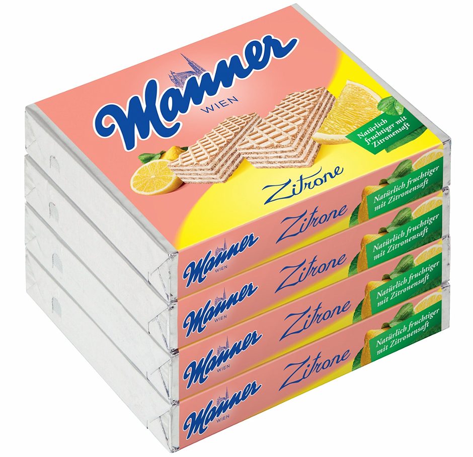 Manner Schnitten Zitronencreme 4 x 75g 300 G