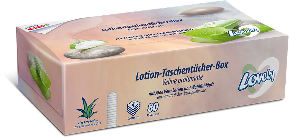Lovely Lotion-Taschentücher-Box 80 Stück