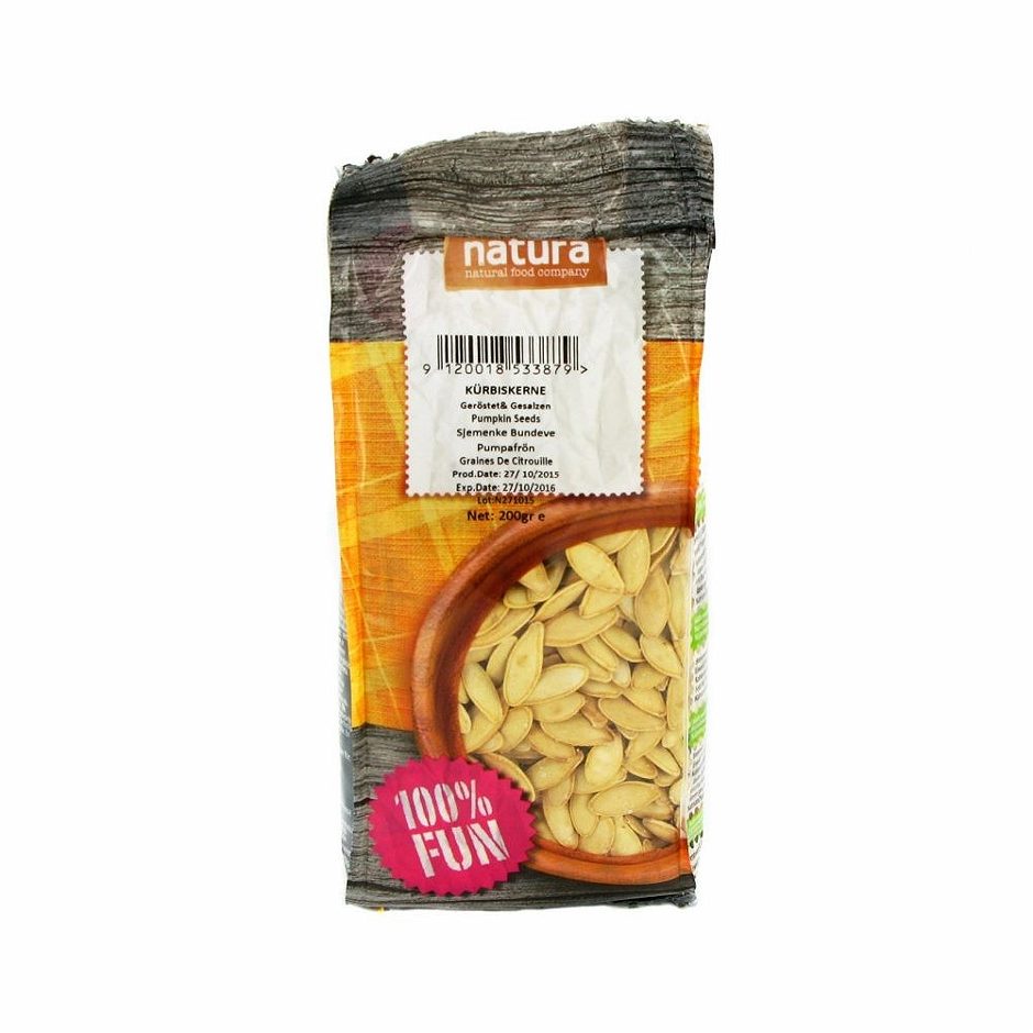 natura Kürbiskerne geröstet & gesalzen 200 G