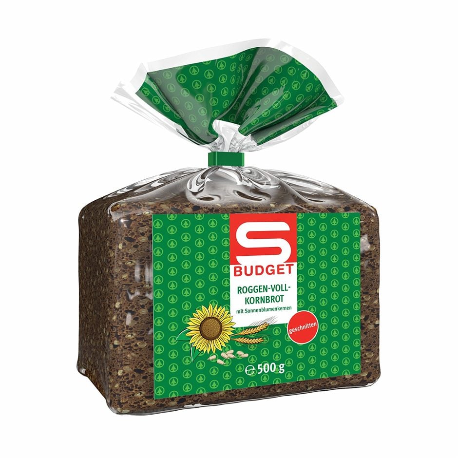 S-BUDGET Roggen-Vollkornbrot mit Sonnenblumenkernen 500 G