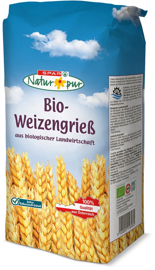SPAR Natur*pur Bio-Weizengrieß 1 KG