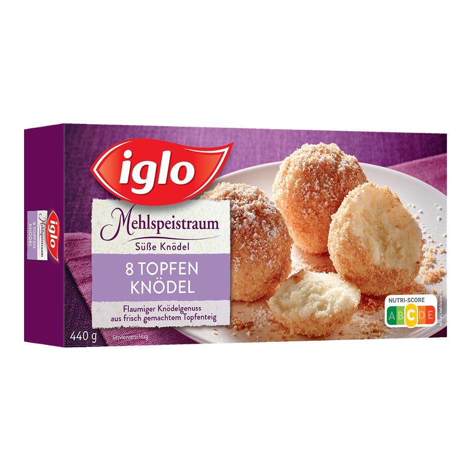 Iglo Mehlspeistraum Topfenknödel 8 Stück 440 G