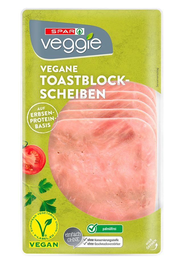 SPAR Veggie vegane Toastblockscheiben 80 G
