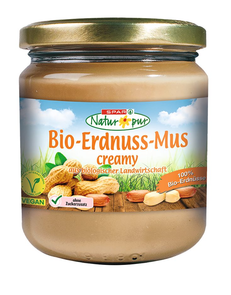 SPAR Natur*pur Bio-Erdnuss-Mus creamy 250 G