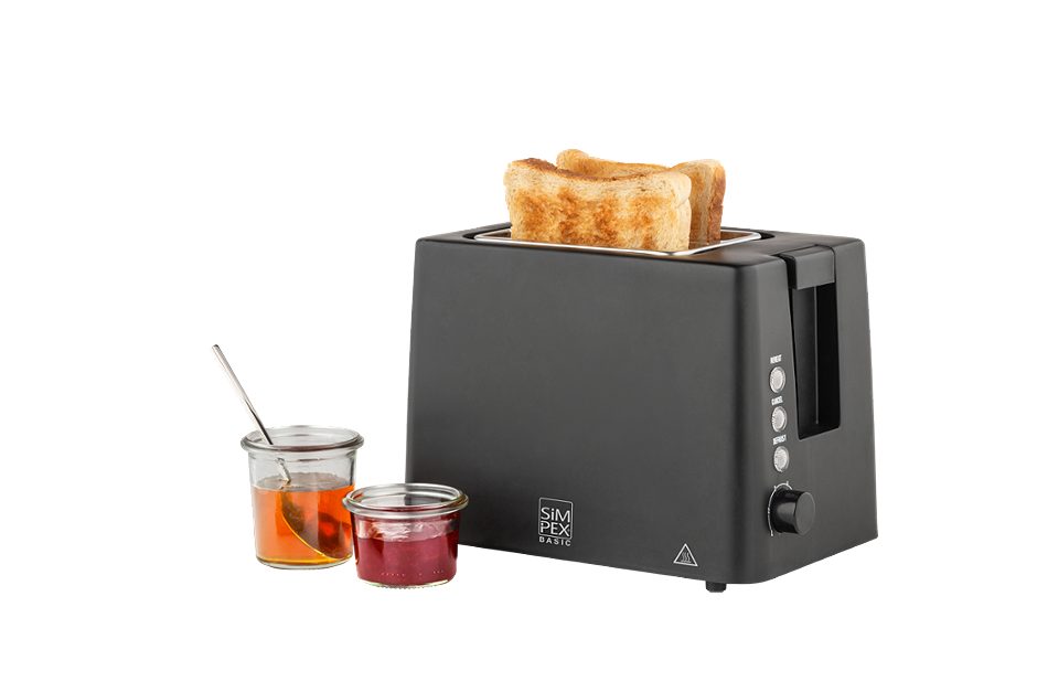 SIMPEX Basic Toaster schwarz schwarz