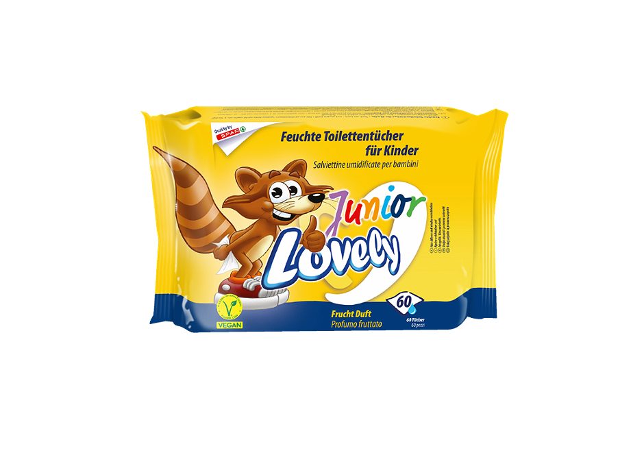 Lovely Junior Feuchte Toilettentücher Kinder Frucht Duft 60 Tücher