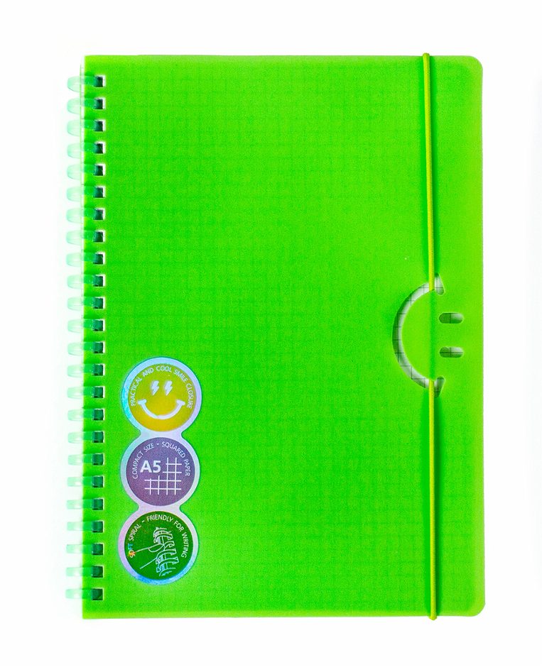 Donau Spiralnotizbuch A5 Smile grün