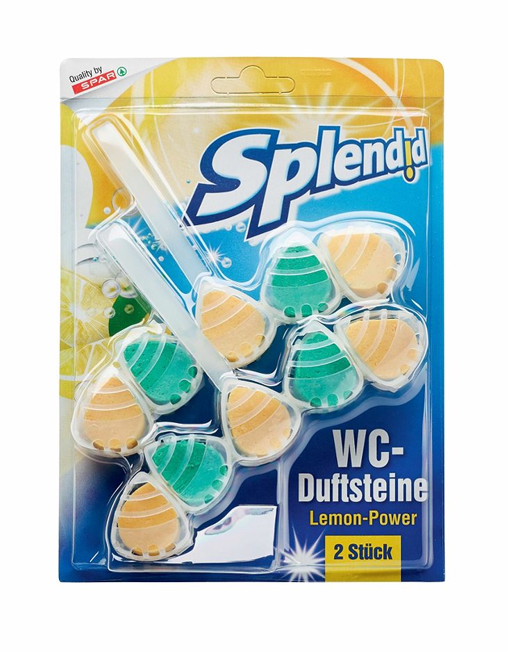 Splendid WC-Duftsteine Lemon-Power 2 Stück