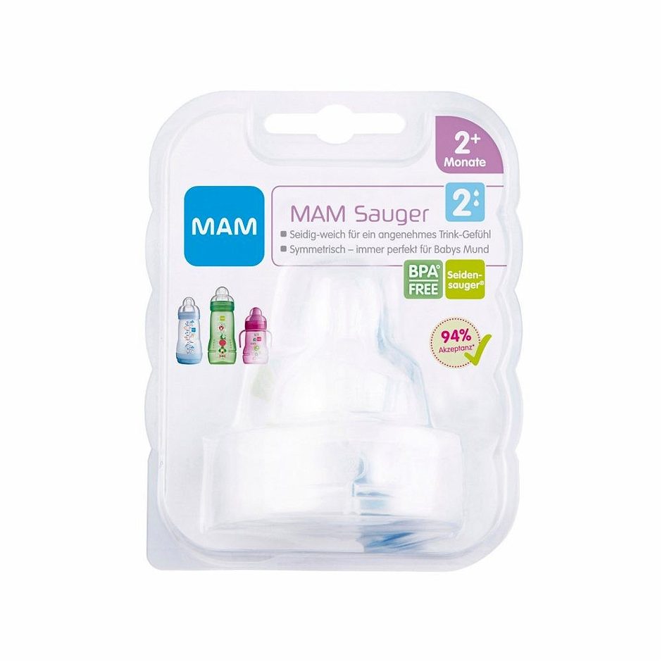 MAM Flaschensauger Silikon Gr. 2  4 Monate Plus