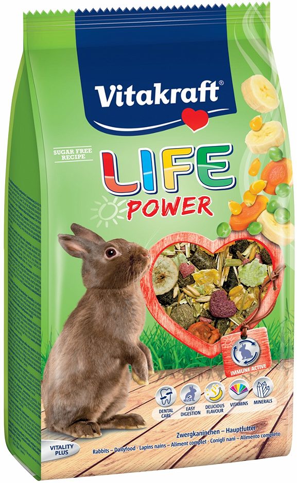 Vitakraft Life Power Hauptfutter für Zwergkaninchen 600 G