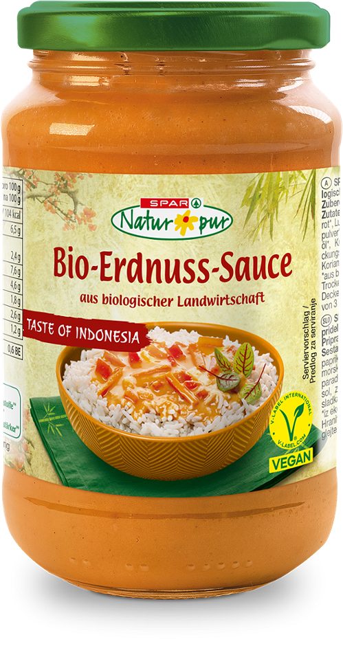 SPAR Natur*pur ASIA Bio-Erdnuss-Sauce 345 G