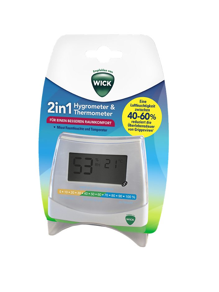 Wick Thermometer Hygrometer 2-in-1