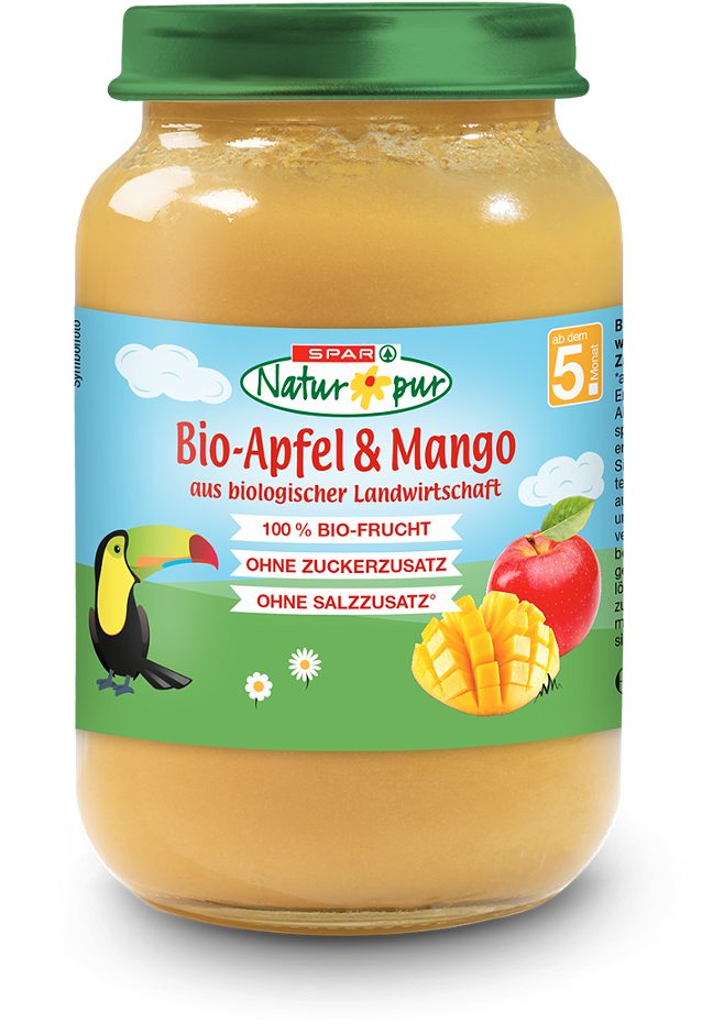 SPAR Natur*pur Bio-Apfel&Mango 190 G