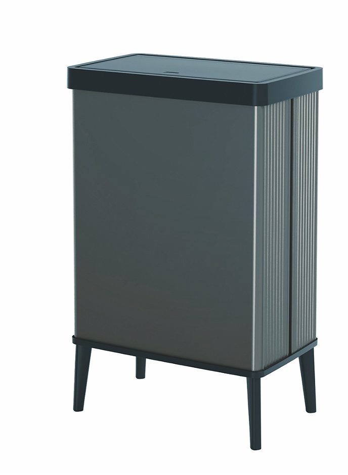 Keter VERTO Bin HIGH Abfalleimer 54L perlgrau