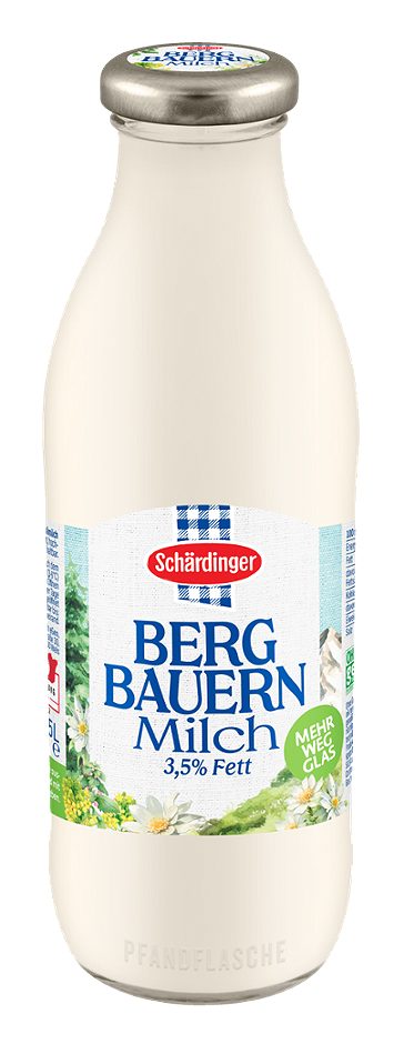 Schärdinger Bergbauern Milch 3,5% Fett 0,5 L MEHRWEG