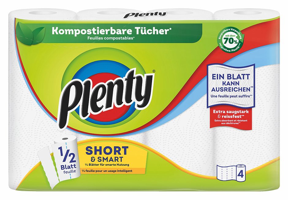 Plenty Küchenrollen Short & Smart 4 Rollen