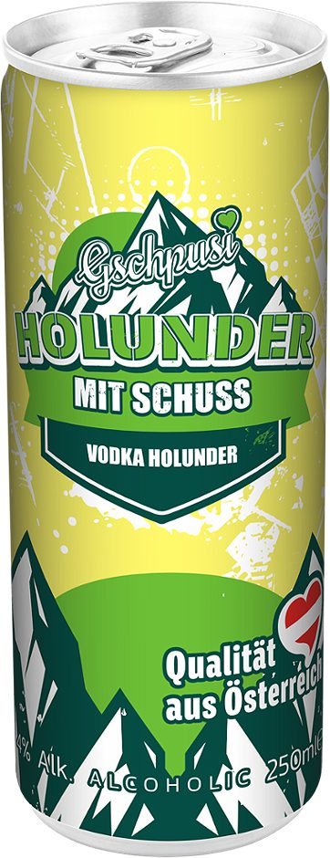 Gschpusi Holunder mit Schuss Vodka Holunder 250 ML EINWEG mit Pfand
