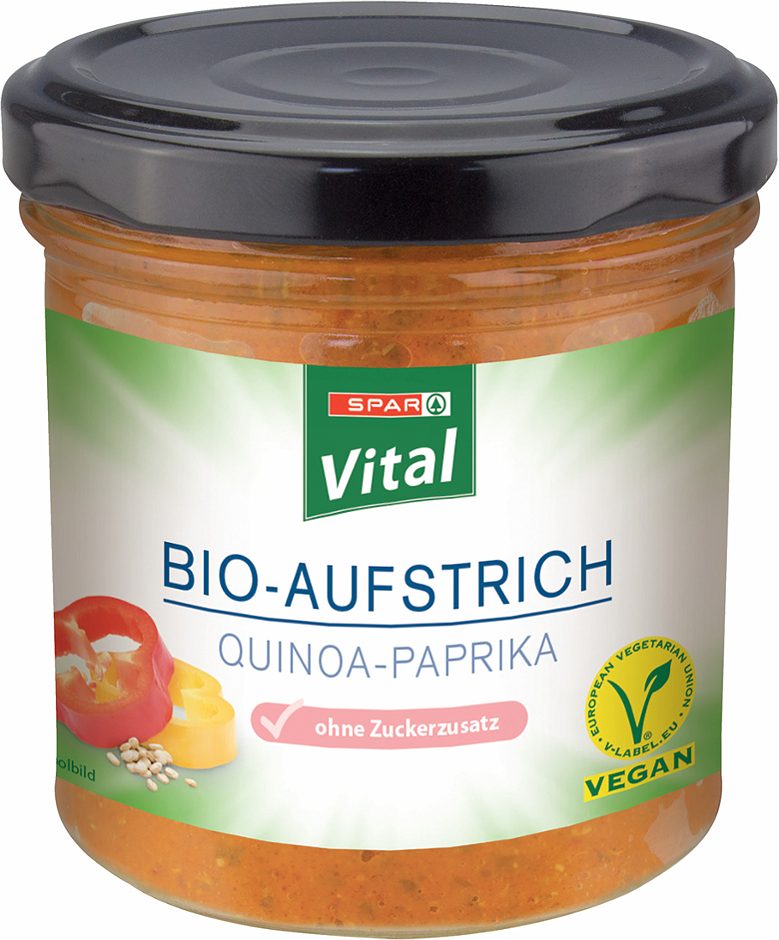 SPAR Vital Bio-Aufstrich Quinoa-Paprika 140 G