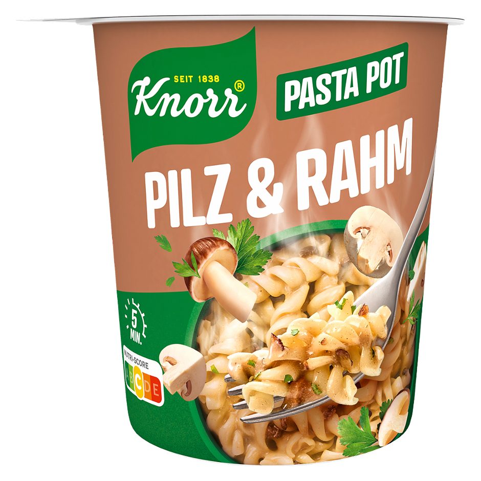 Knorr Pasta-Snack Pilz-Rahm-Sauce