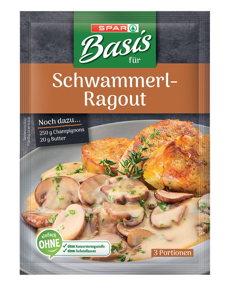 SPAR Basis für Schwammerlragout 3 Portionen