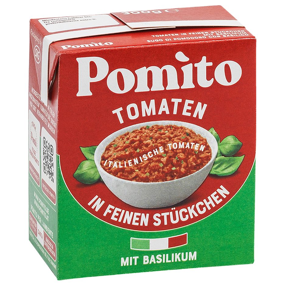 Pomito Tomatenstücke  mit Basilikum 300 G