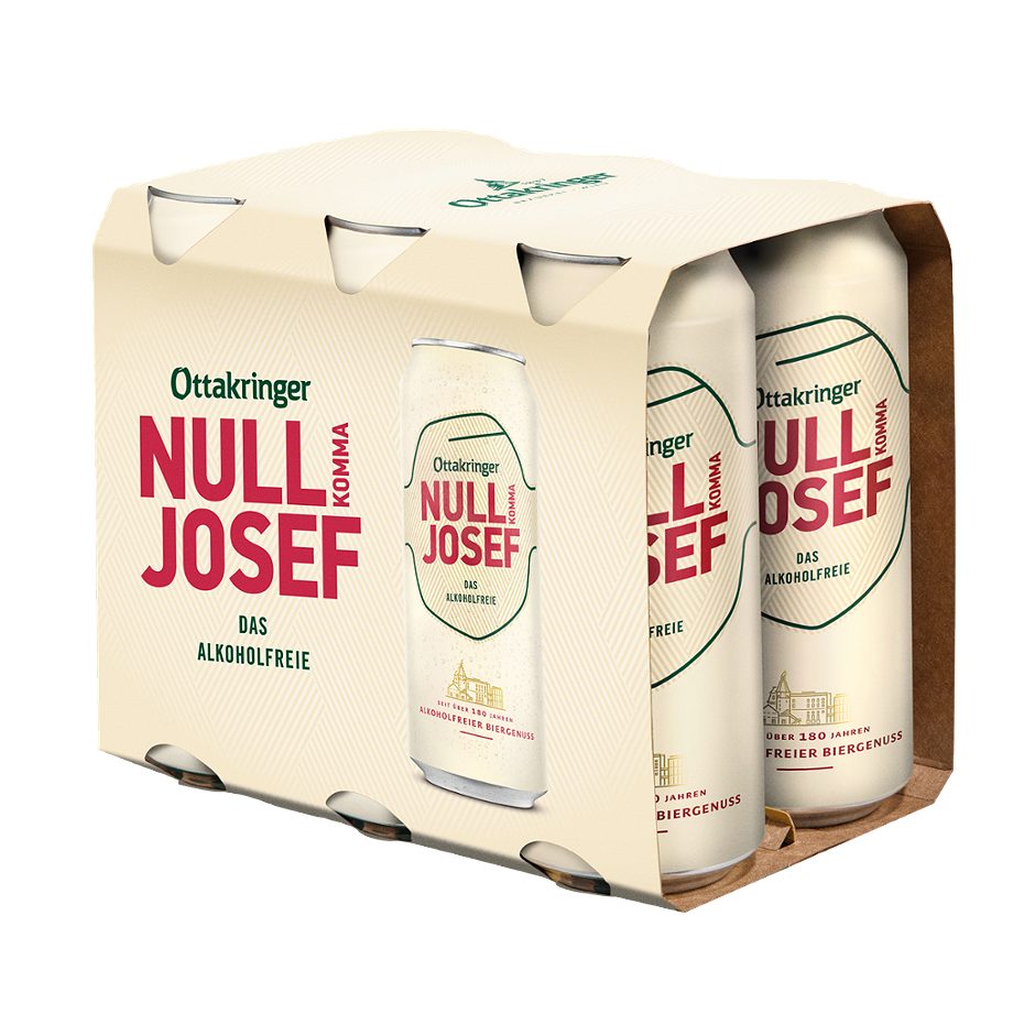 Ottakringer Nullkomma Josef Alkoholfreies Bier 6x0,5l 3.000 ML EINWEG mit Pfand