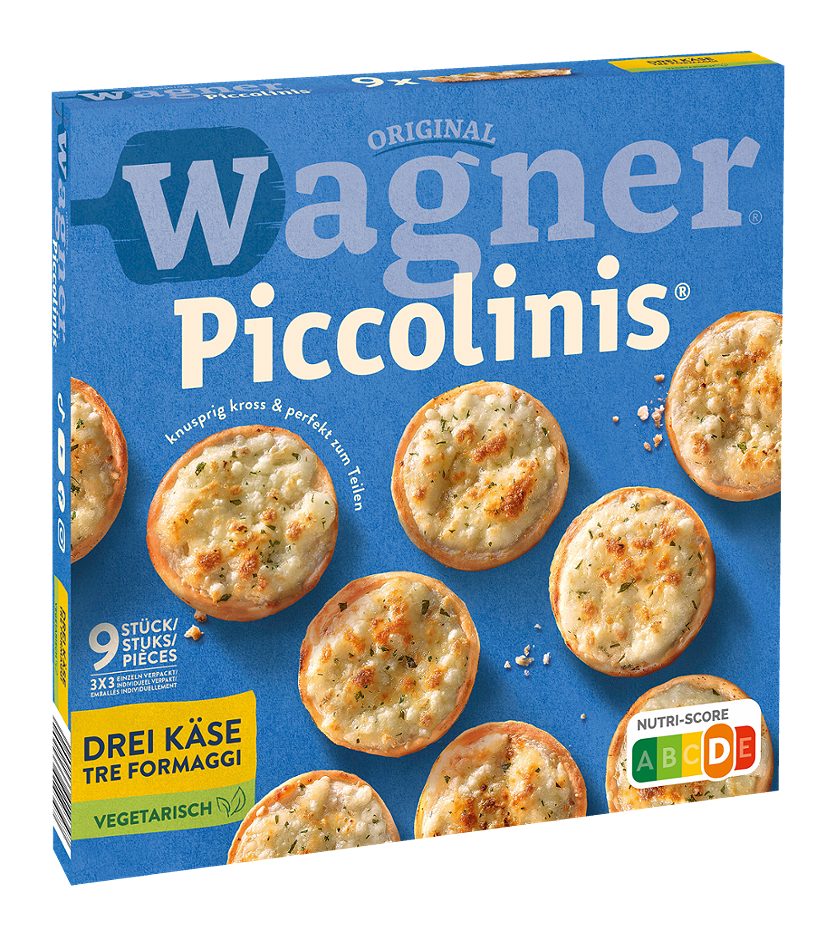 Wagner Steinofen Piccolinis Drei-Käse 9 Stück 270 G