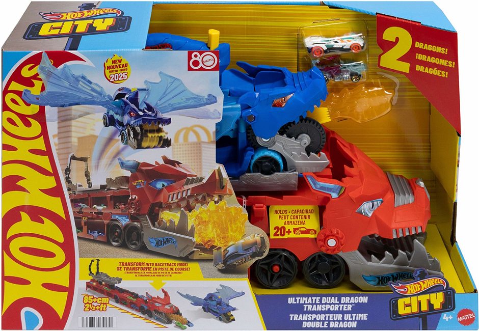 HotWheels City Ultimativer 2 in 1 Drachen Transporter