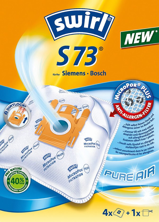 Swirl Staubsaugerbeutel S73 4 Stück