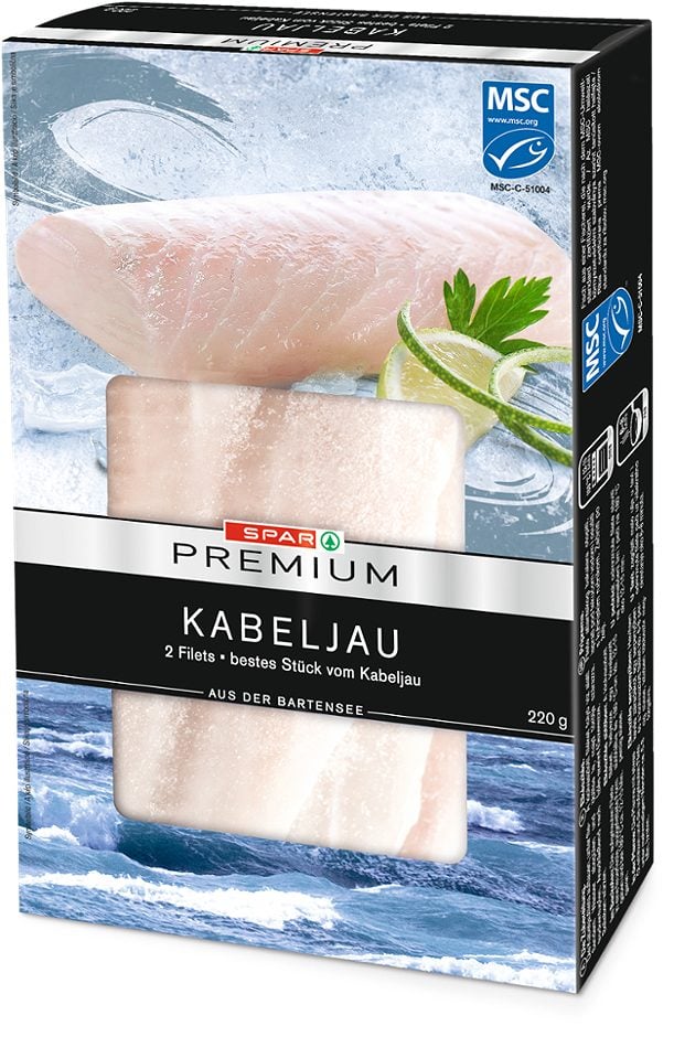 SPAR PREMIUM Kabeljau 2 Filets 220 G