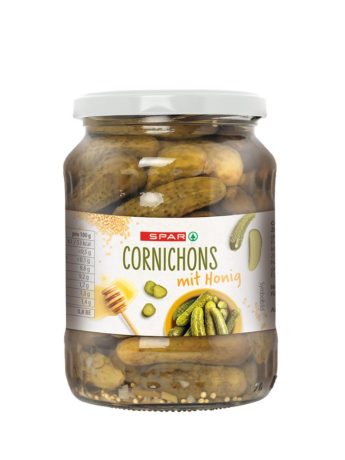 SPAR Cornichons mit Honig 350 G