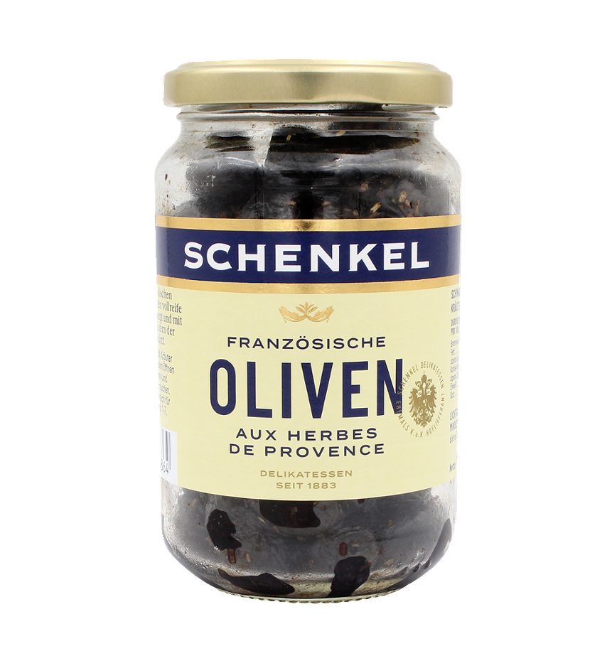 Schenkel Französische Oliven mit Kräutern der Provence 230 G