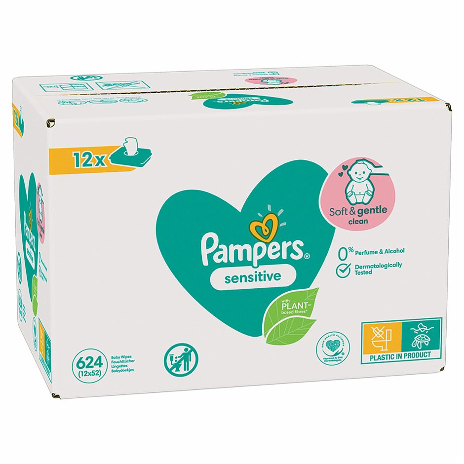 Pampers Feuchttücher Sensitive 12 x 52 Stück