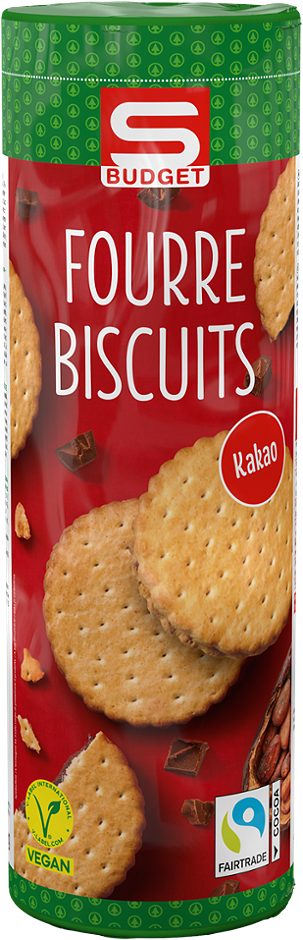 S-BUDGET Fourré Biscuits Kakao 500 G