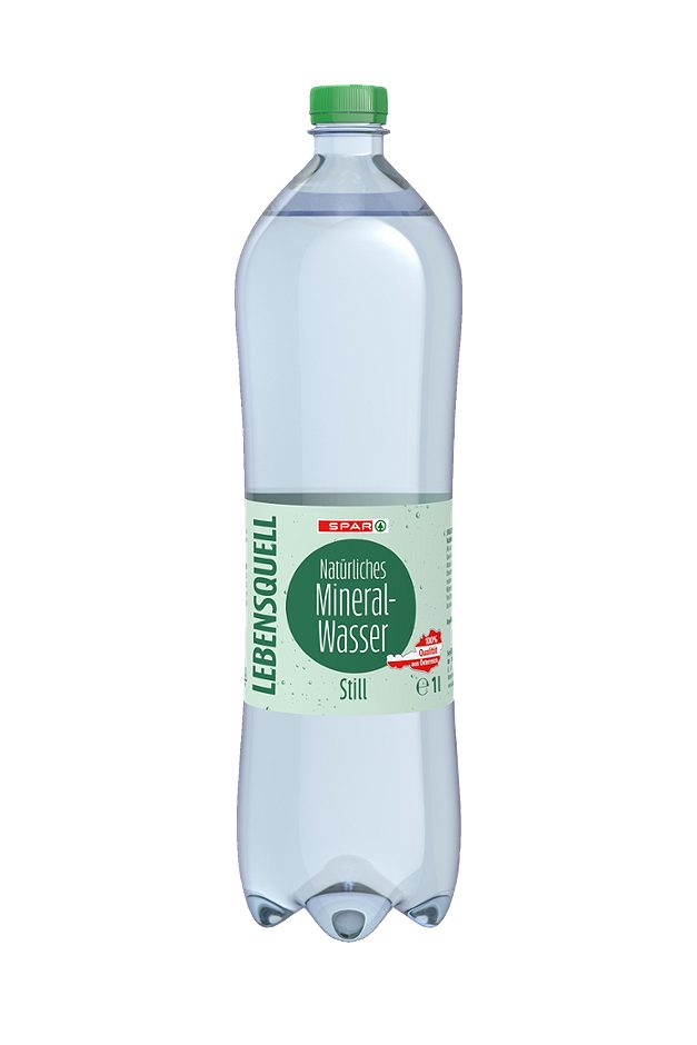 SPAR Lebensquell Natürliches Mineralwasser still 1 L EINWEG mit Pfand