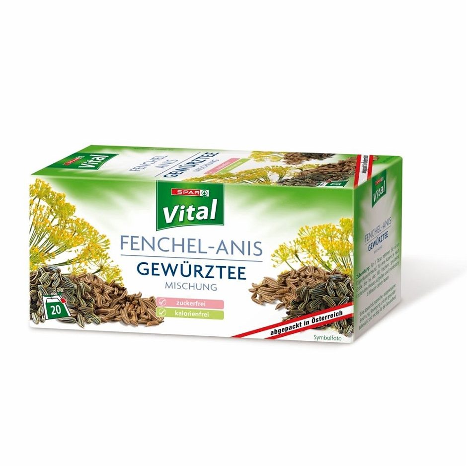 SPAR Vital Fenchel-Anis-Gewürztee 20 Teebeutel