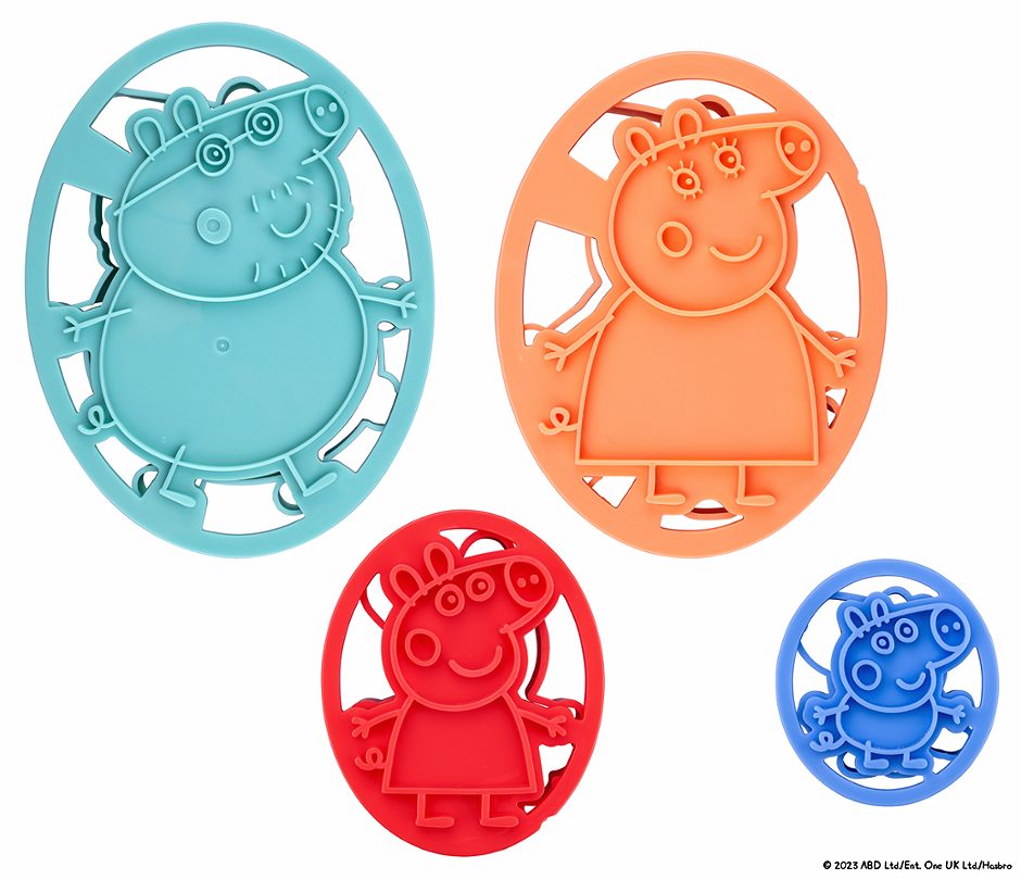 Dr. Oetker Ausstecher Peppa& ihre Familie 4-teilig