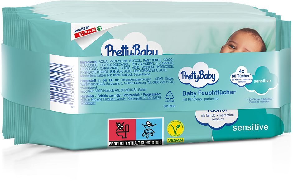 Pretty Baby Baby Feuchttücher Sensitive