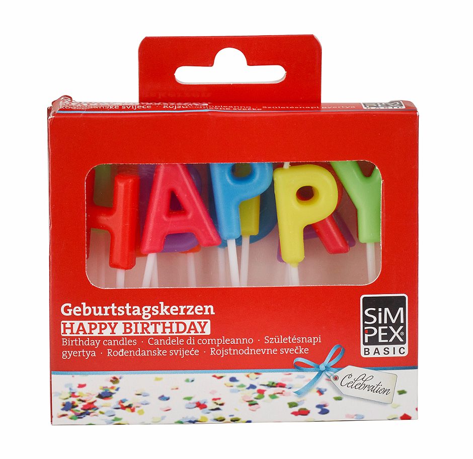 SIMPEX BASIC Celebration Kerzen Happy Birthday