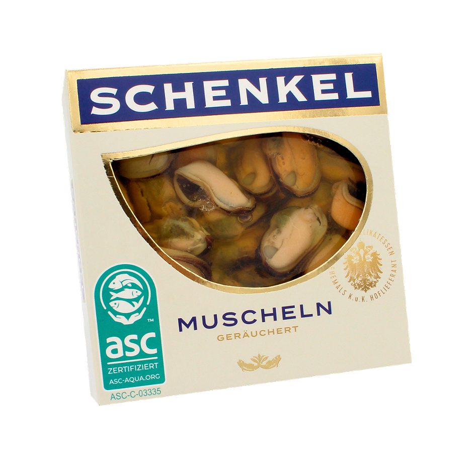 Schenkel Muscheln geräuchert in Öl 120 G