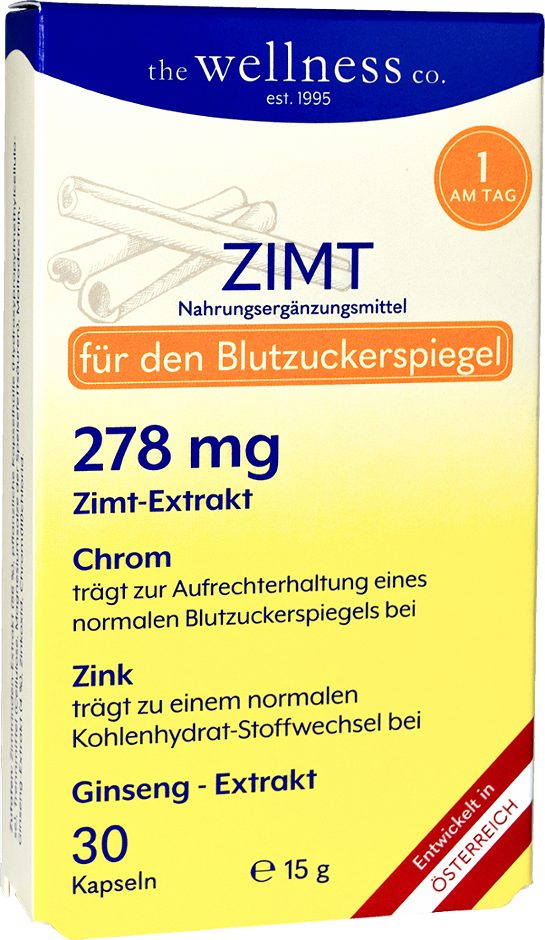 Wellness Zimt + Ginseng + Chrom + Zink 30 Kapseln 30 STK