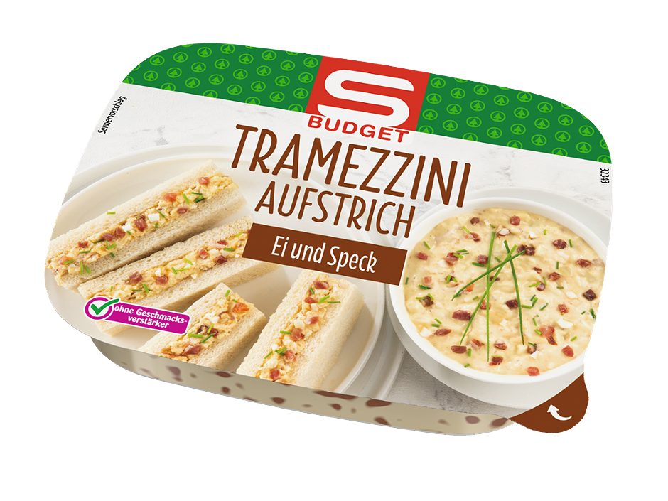 S-BUDGET Tramezzini Aufstrich Ei und Speck 150 G
