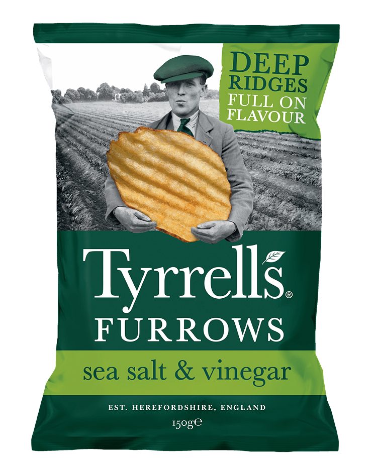 Tyrrells Furrows Sea Salt & Vinegar 150 G