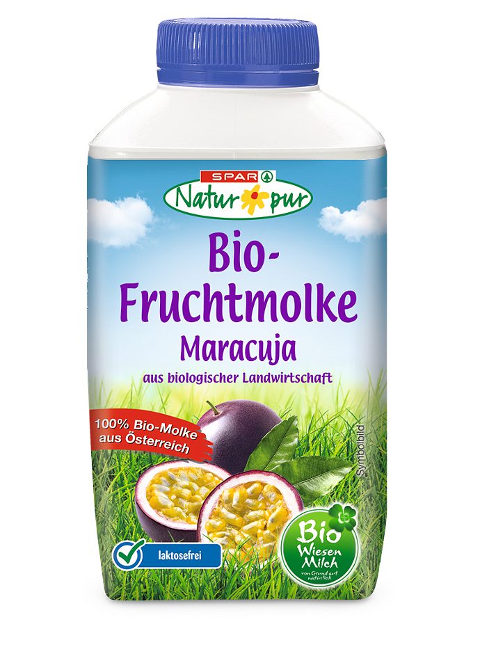 SPAR Natur*pur Bio-Fruchtmolke Maracuja 0,5 L EINWEG ohne Pfand