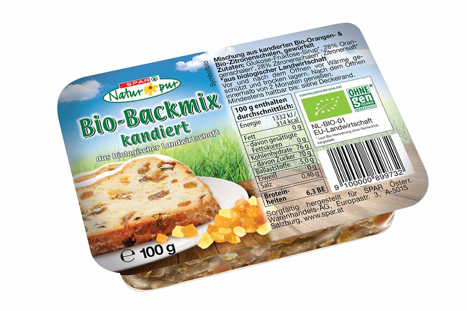 SPAR Natur*pur Bio-Backmix kandiert 100 G
