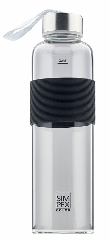 SIMPEX COLOR Glasflasche 560ml schwarz