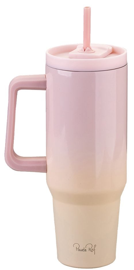 Pamela Reif Isoliertrinkbecher rosa/beige 1,2L