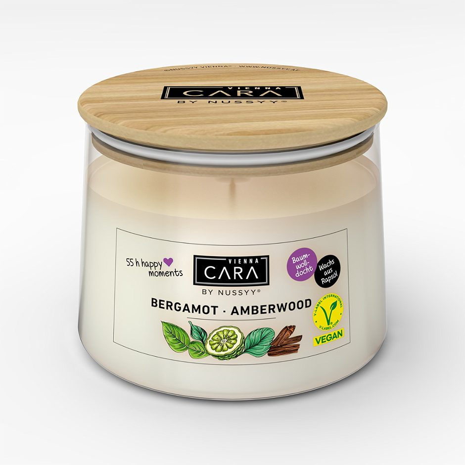 Vienna Cara by Nussyy Duftkerze Bergamot - Amberwood